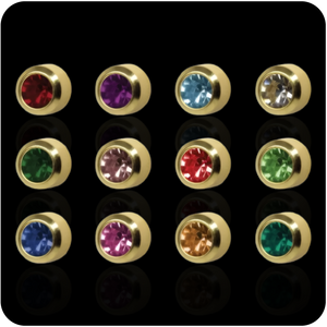 Hypoallergenic Birthday Birthstones Stud Earrings