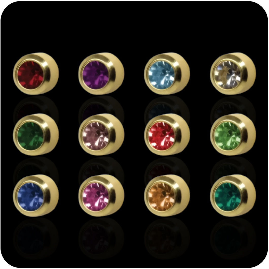 Hypoallergenic Birthday Birthstones Stud Earrings