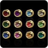 Hypoallergenic Birthday Birthstones Stud Earrings