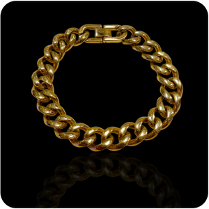 Gold Cuban link chain bracelet