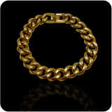 Gold Cuban link chain bracelet