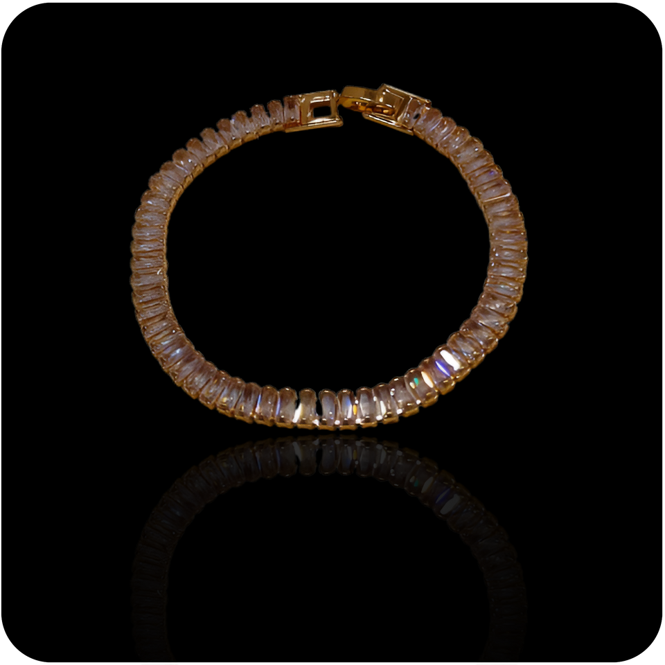 Rosegold Crystal Tennis Bracelets
