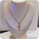Stainless Necklace 18" cross pendant Hight quality Non fade